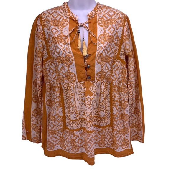 Prana Boho Tunic Blouse Tops Womens Size M - Picture 1 of 8